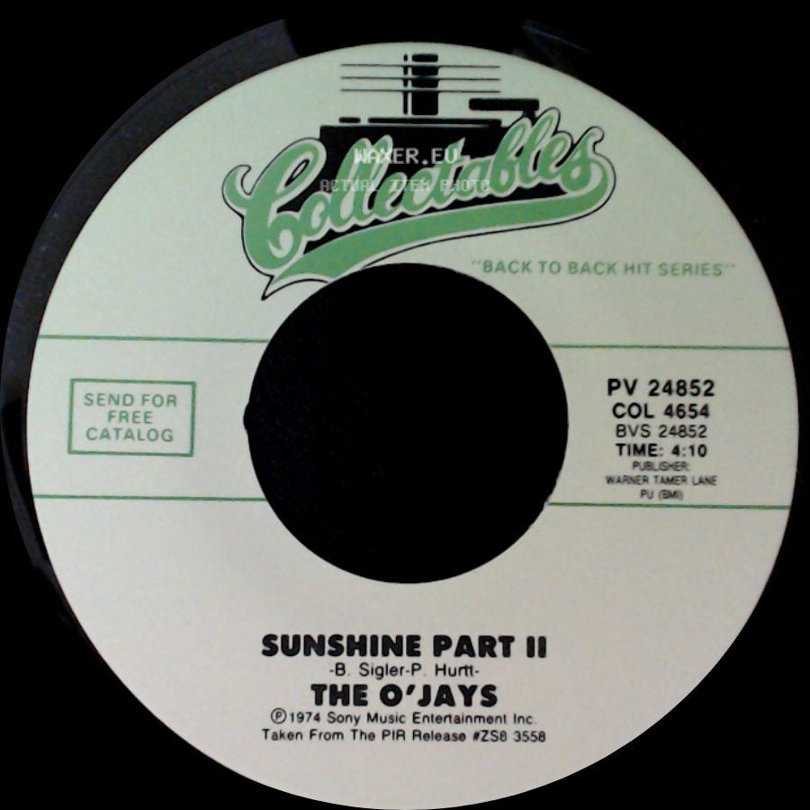 The O'jays - Give The People What They Want / Sunshine Part Ii side B