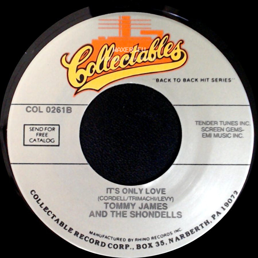 Tommy James And The Shondells - Hanky Panky / It's Only Love side B