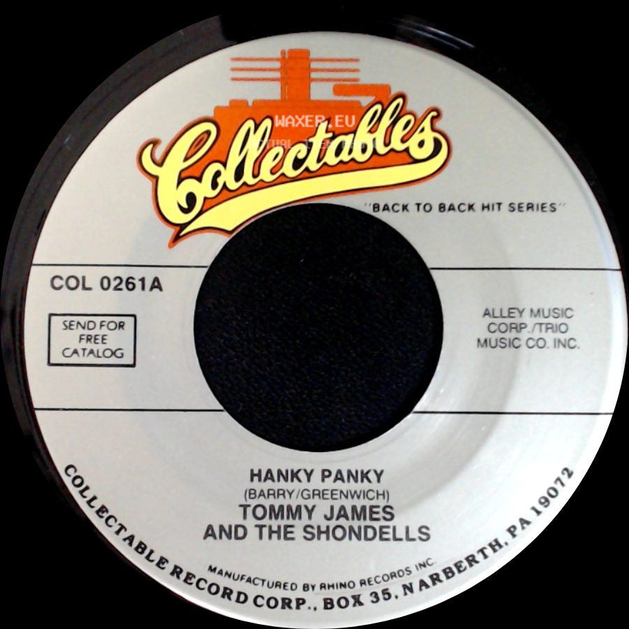 Tommy James And The Shondells - Hanky Panky / It's Only Love side A