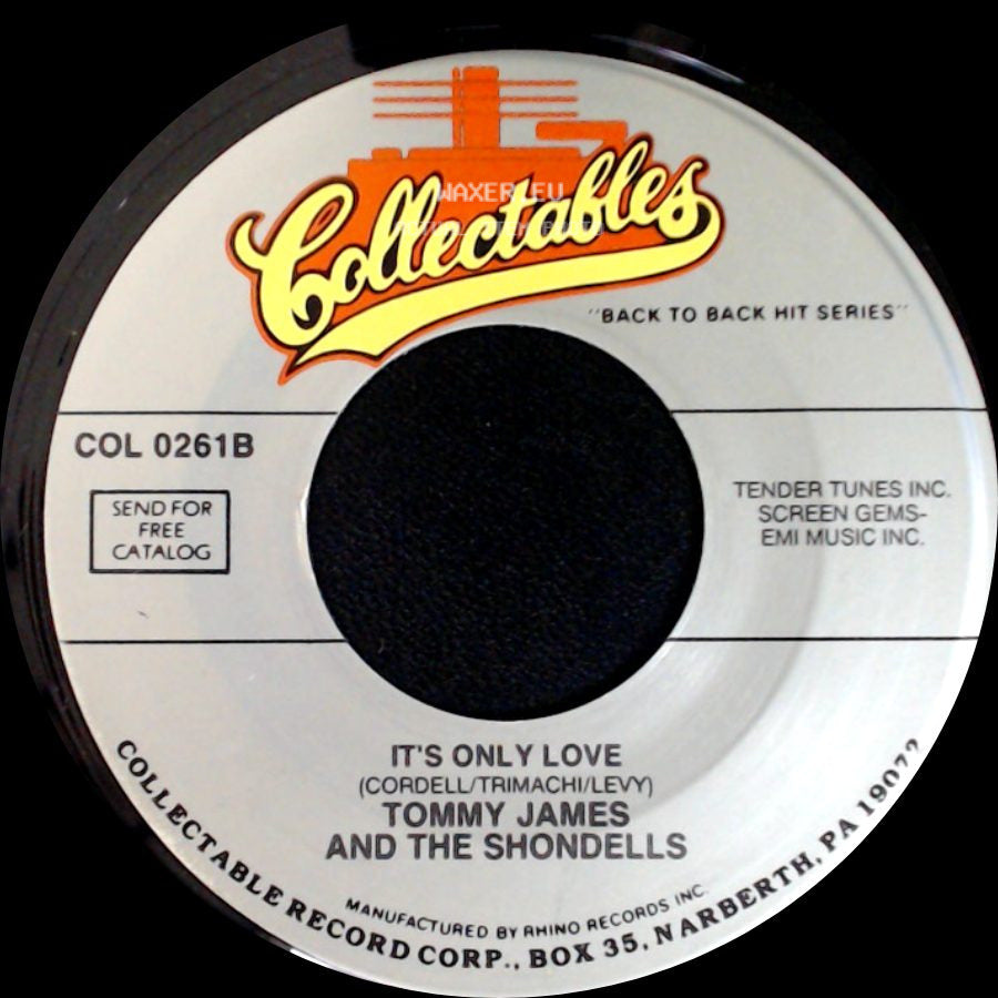 Tommy James And The Shondells - Hanky Panky / It's Only Love side B