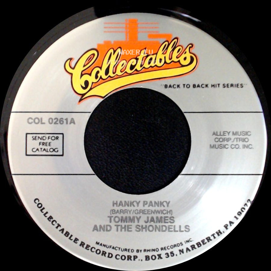 Tommy James And The Shondells - Hanky Panky / It's Only Love side A