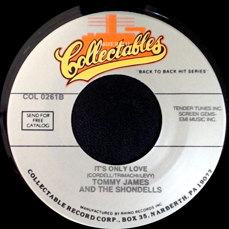 Tommy James And The Shondells - Hanky Panky / It's Only Love side B