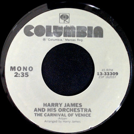 Harry James And His Orchestra - The Flight Of The Bumble Bee / The Carnival Of Venice side B