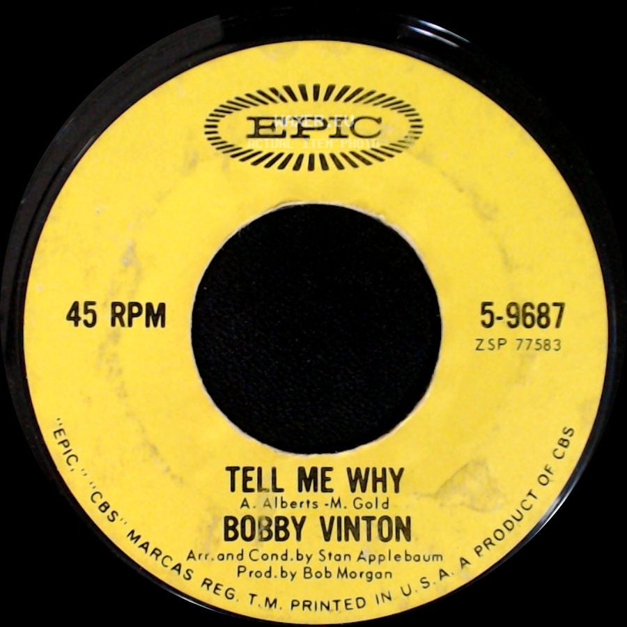 Bobby Vinton - Tell Me Why / Remembering side A