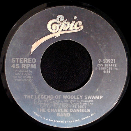 The Charlie Daniels Band - Money / The Legend Of Wooley Swamp side B