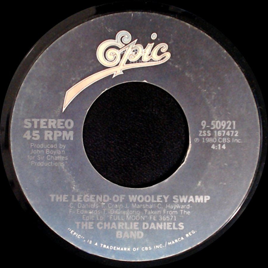 The Charlie Daniels Band - Money / The Legend Of Wooley Swamp side B