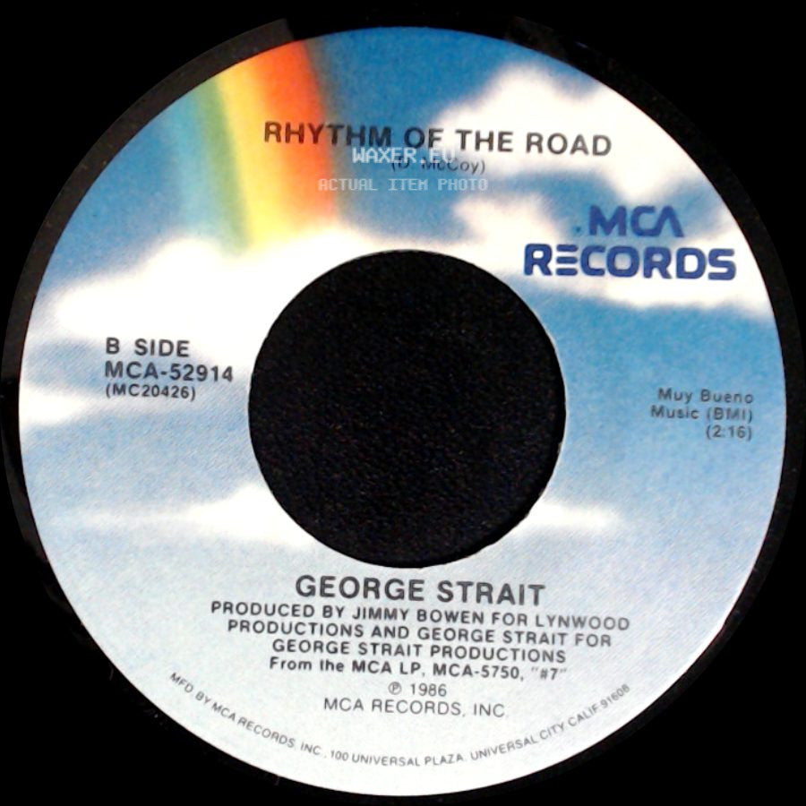 George Strait - It Ain't Cool To Be Crazy About You / Rhythm Of The Road side B
