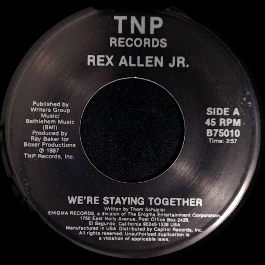 Rex Allen Jr. - We're Staying Together / Diamond In The Rough side A