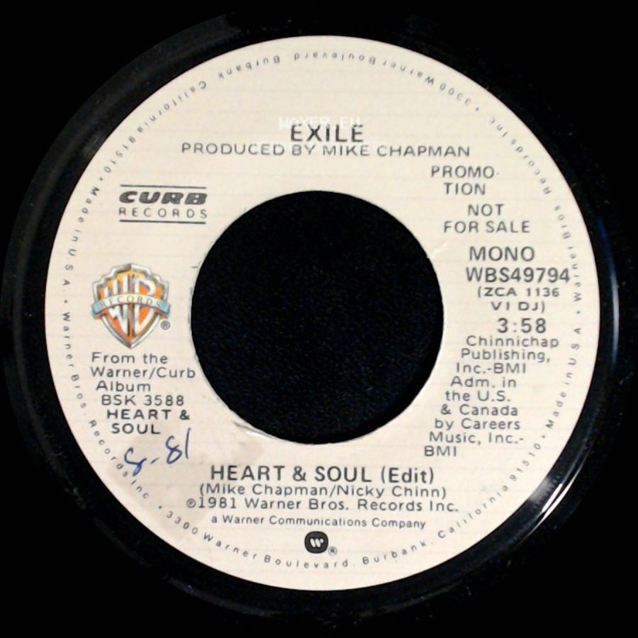 Exile - Heart & Soul (Edit) / Heart & Soul (Edit) side A