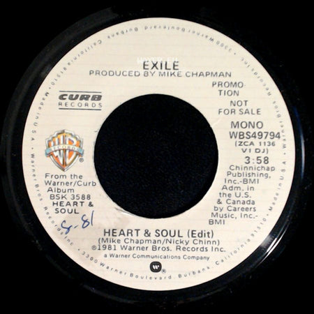 Exile - Heart & Soul (Edit) / Heart & Soul (Edit) side A