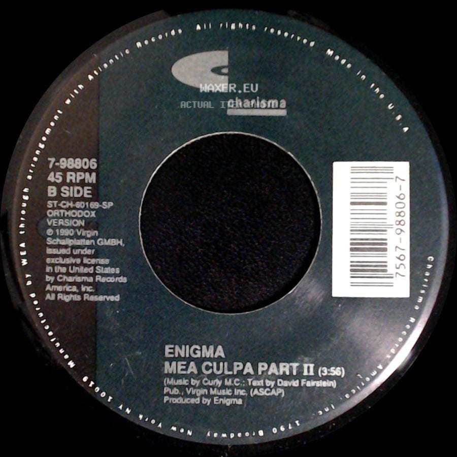 Enigma - Mea Culpa Part Ii / Mea Culpa Part Ii side B