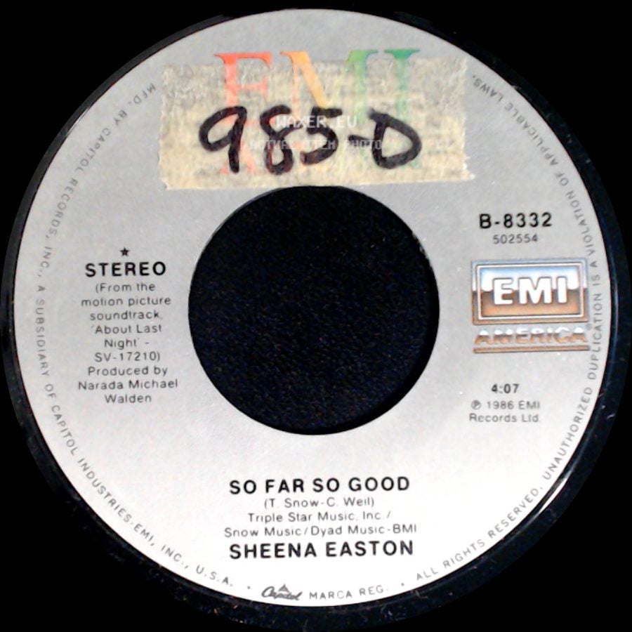 Sheena Easton - So Far So Good / Magic Of Love (Edited Version) side A