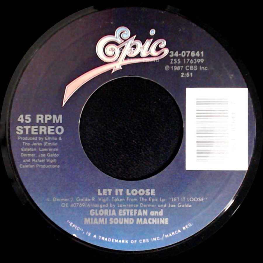 Gloria Estefan And Miami Sound Machine - Let It Loose / Can't Stay Away From You side A