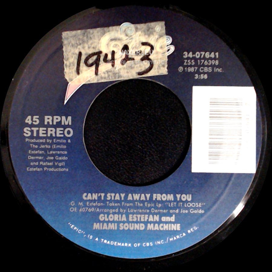 Gloria Estefan And Miami Sound Machine - Let It Loose / Can't Stay Away From You side B