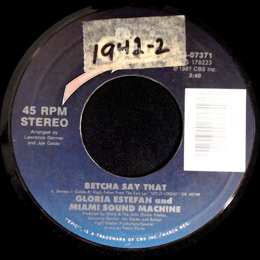 Gloria Estefan And Miami Sound Machine - Love Toy / Betcha Say That side B