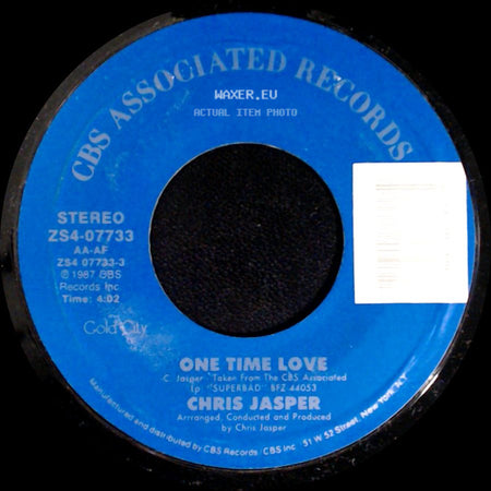 Chris Jasper - One Time Love (Instrumental Version) / One Time Love side B