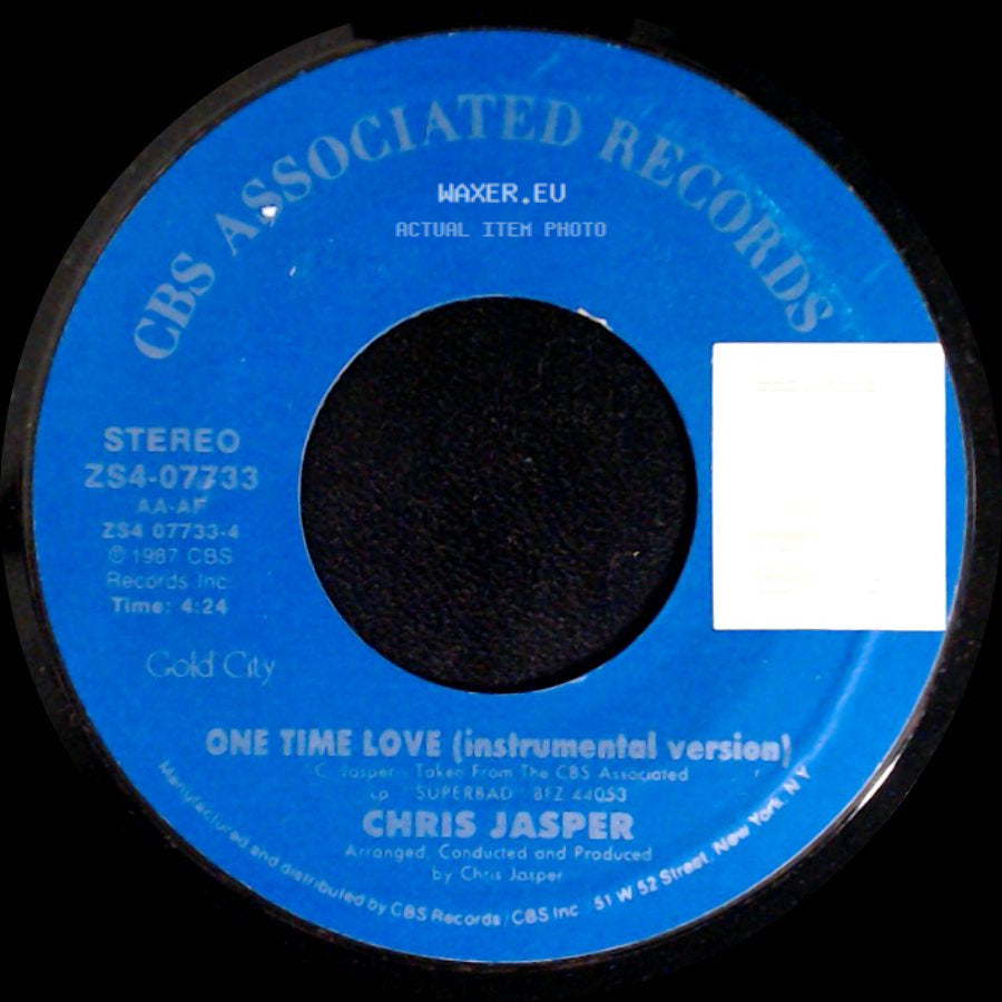Chris Jasper - One Time Love (Instrumental Version) / One Time Love side A