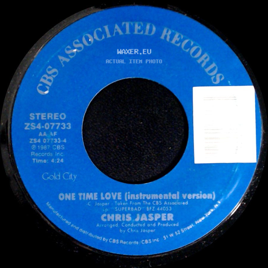 Chris Jasper - One Time Love (Instrumental Version) / One Time Love side A