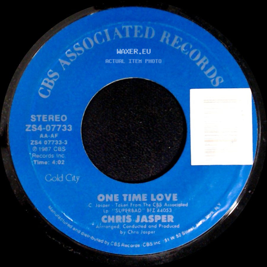 Chris Jasper - One Time Love (Instrumental Version) / One Time Love side B