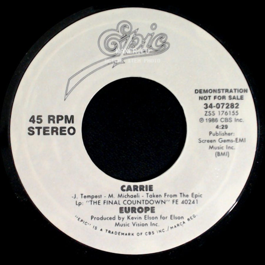 Europe - Carrie / Carrie side A