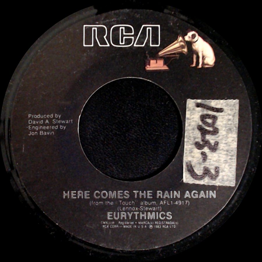 Eurythmics - Here Comes The Rain Again / Paint A Rumour side A