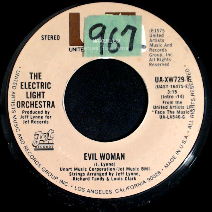 The Electric Light Orchestra - Evil Woman / 10538 Overture side A