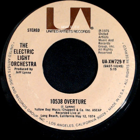 The Electric Light Orchestra - Evil Woman / 10538 Overture side B
