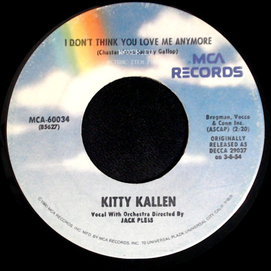 Kitty Kallen - Little Things Mean A Lot / I Don't Think You Love Me Anymore side B