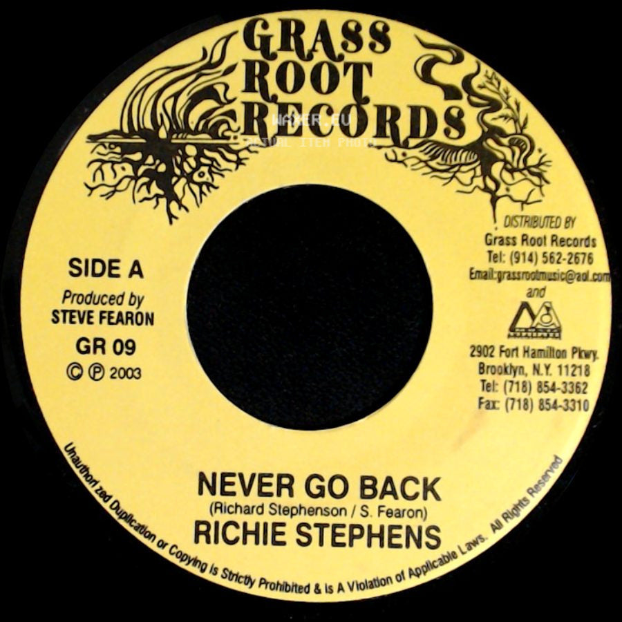 Richie Stephens / Thriller U - Never Go Back / Save Me side A