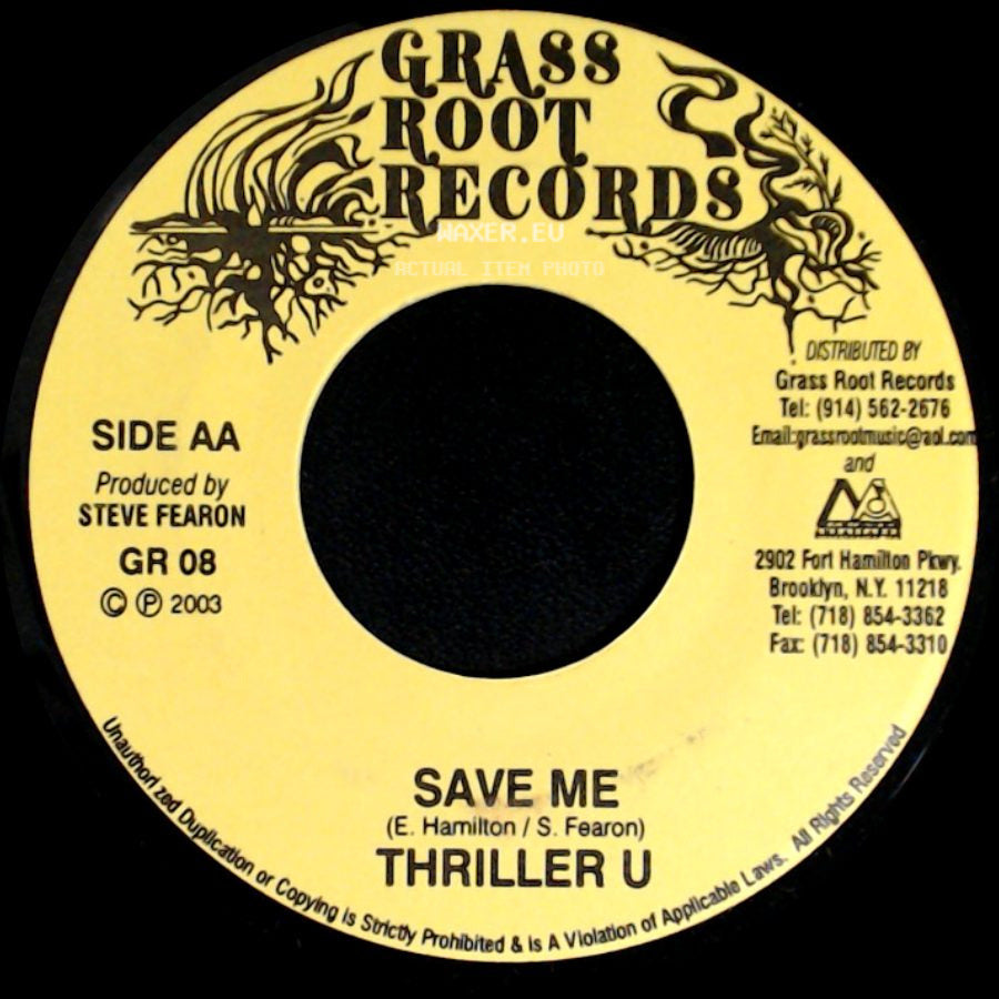 Richie Stephens / Thriller U - Never Go Back / Save Me side B