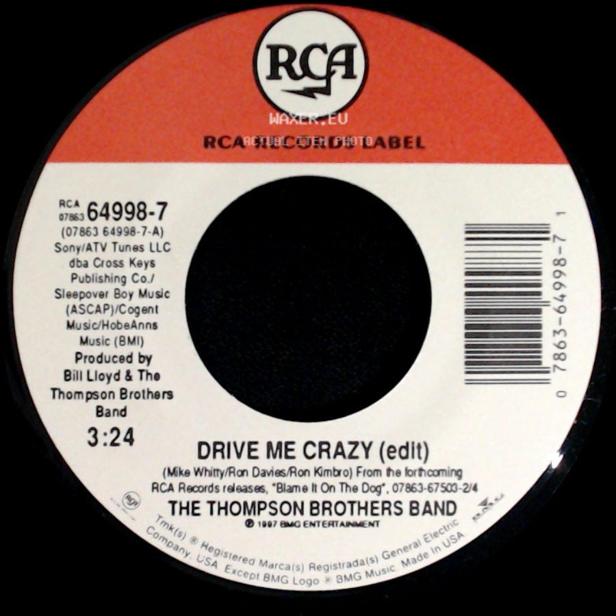 The Thompson Brothers Band - Drive Me Crazy (Edit) / Back On The Farm side A