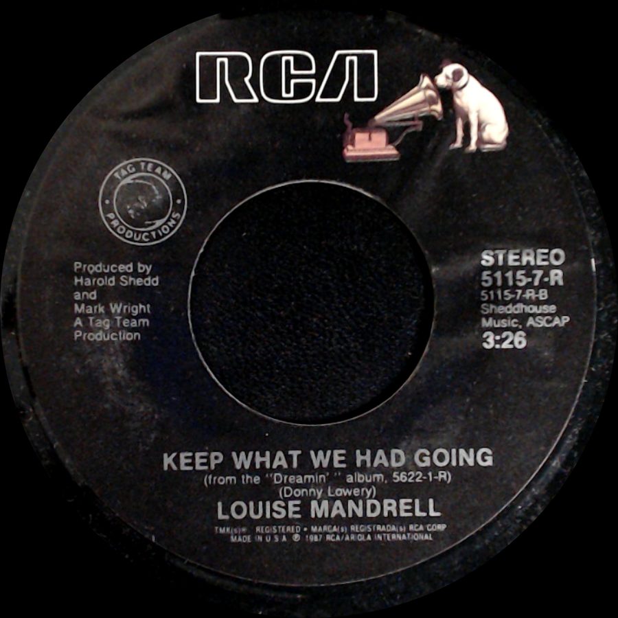 Louise Mandrell - Do I Have To Say Goodbye / Keep What We Had Going side B