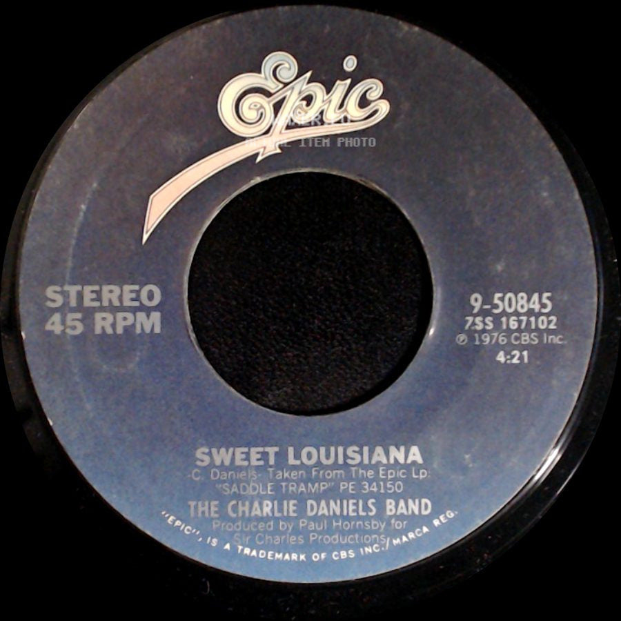 The Charlie Daniels Band - Long Haired Country Boy / Sweet Louisiana side B