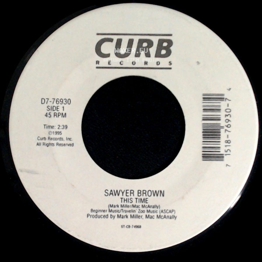 Sawyer Brown - This Time / Hard To Say side A