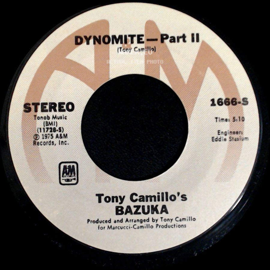 Tony Camillo's Bazuka - Dynomite - Part I / Dynomite - Part Ii side B