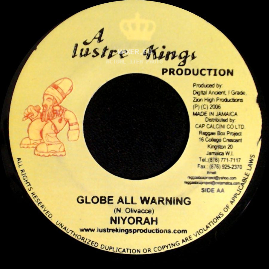 Freddie Mcgregor / Niyorah - Just Take Your Time / Globe All Warning side B