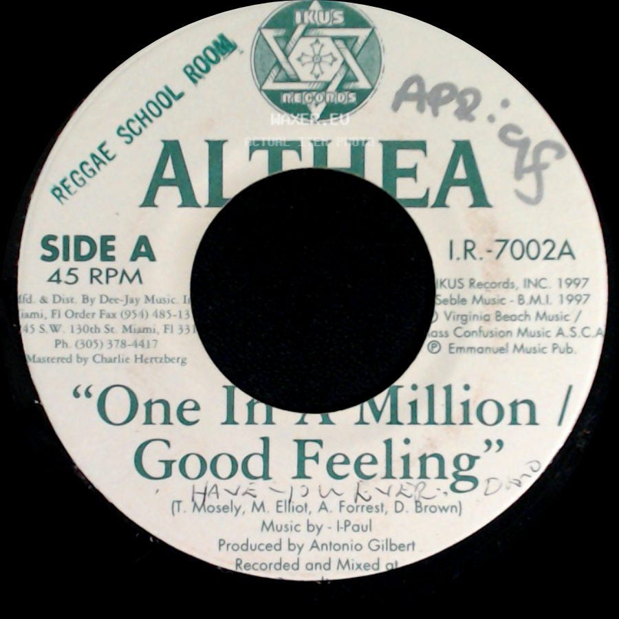 Althea - One In A Million / Good Feeling / One In A Million / Good Feeling side A