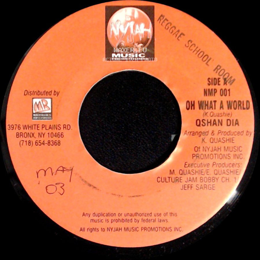 Qshan Dia - Oh What A World / Unknown Title B side A