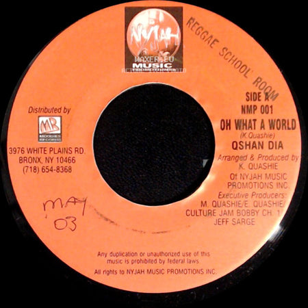 Qshan Dia - Oh What A World / Unknown Title B side A