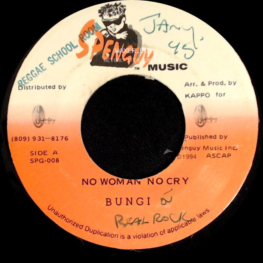Bungi / Kappo - No Woman No Cry / Over De Ocean side A
