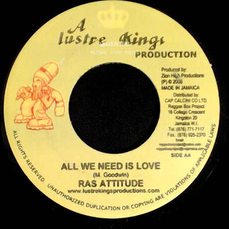 Luciano / Ras Attitude - Beula Land / All We Need Is Love side B