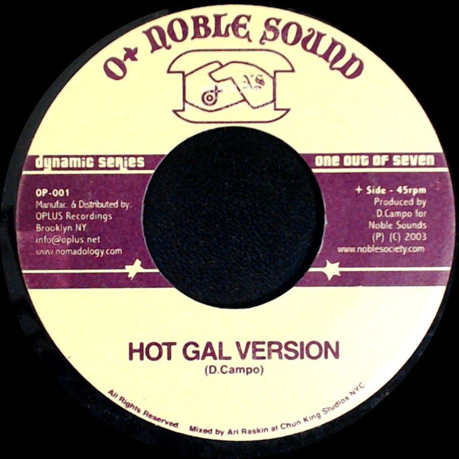 Noble Society - Hot Gal A Road / Hot Gal Version side B