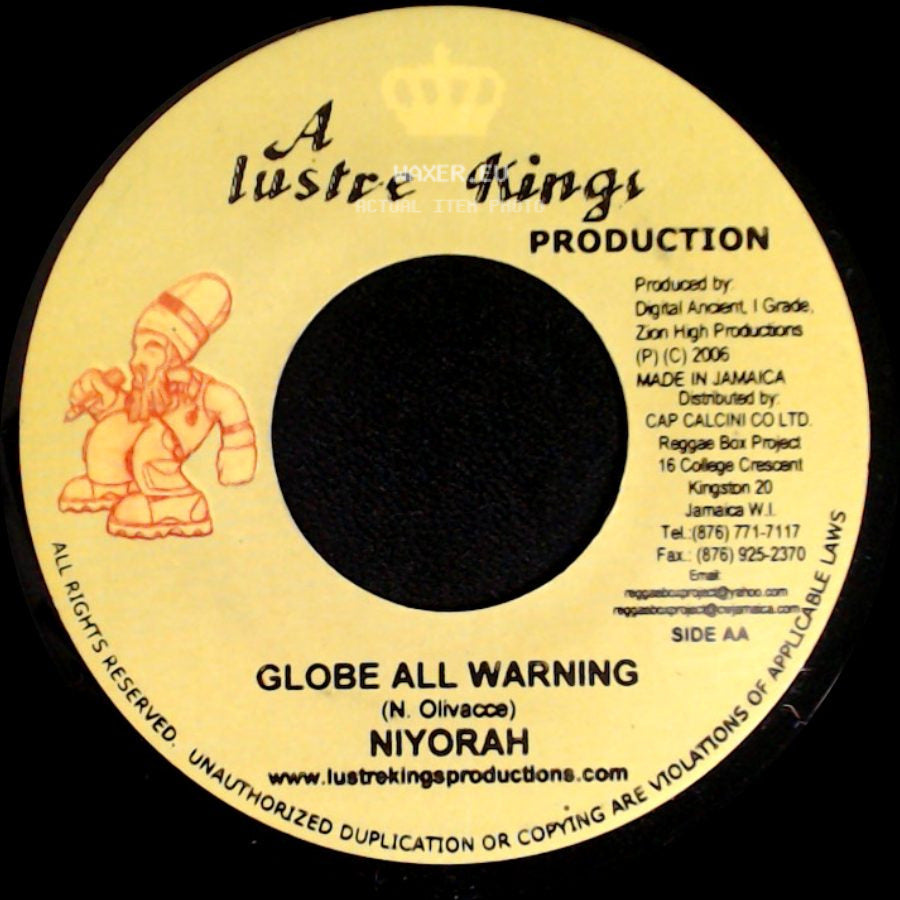 Freddie Mcgregor / Niyorah - Just Take Your Time / Globe All Warning side B