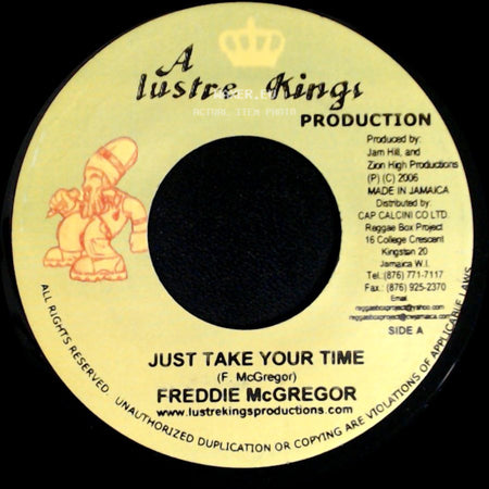 Freddie Mcgregor / Niyorah - Just Take Your Time / Globe All Warning side A