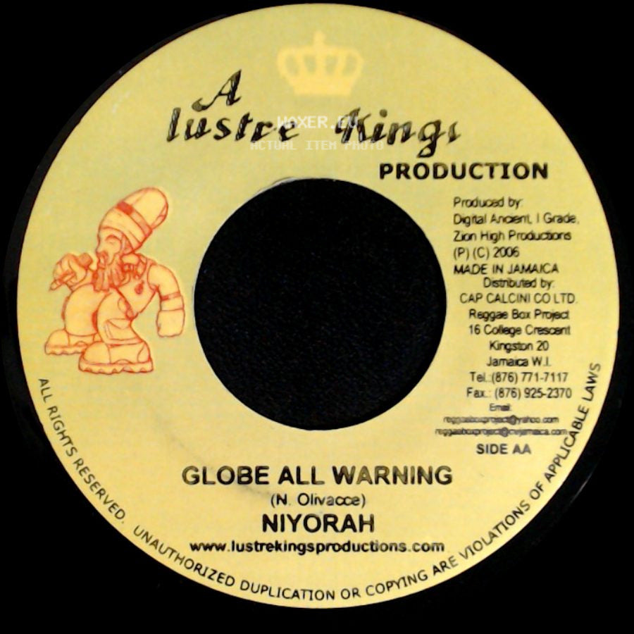 Freddie Mcgregor / Niyorah - Just Take Your Time / Globe All Warning side B