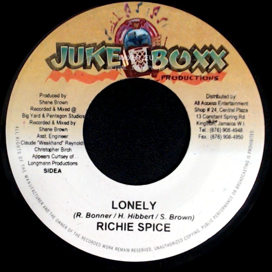 Richie Spice / Spanna Banner - Lonely / Like Paradise side A