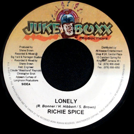 Richie Spice / Spanna Banner - Lonely / Like Paradise side A