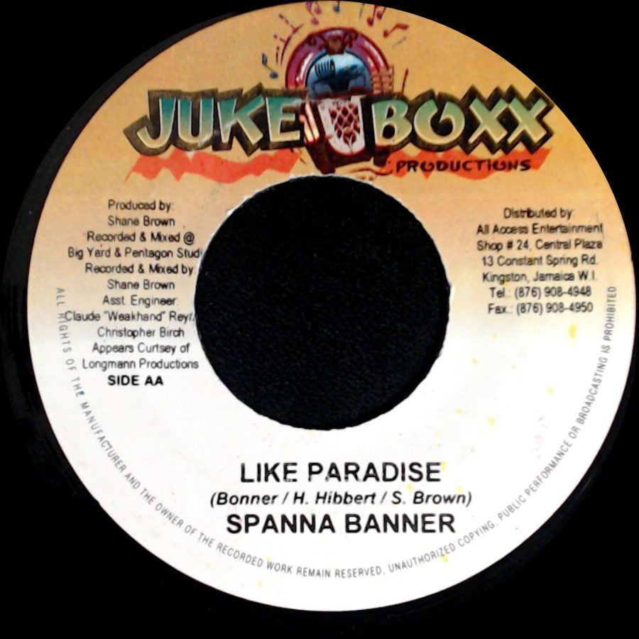 Richie Spice / Spanna Banner - Lonely / Like Paradise side B