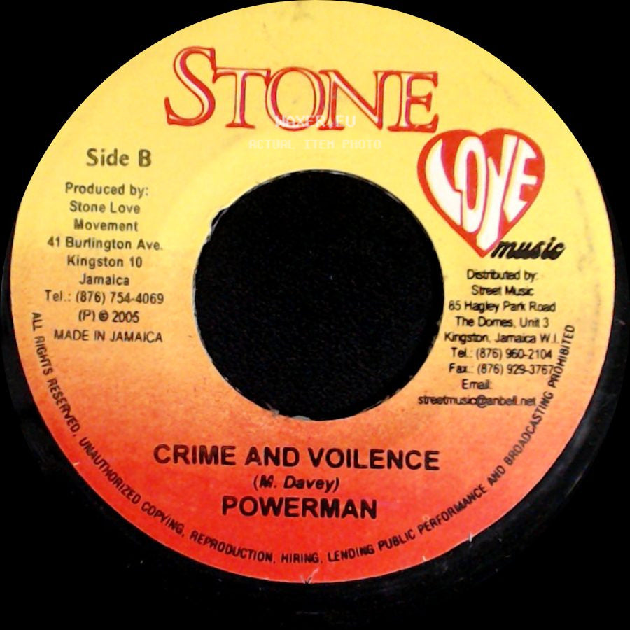 Chuck Fender / Powerman - Rasta / Crime And Voilence side B