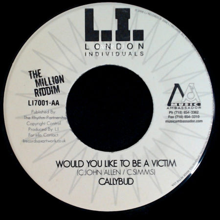 Maxi Priest / Callybud - Holla / Would You Like To Be A Victim side B